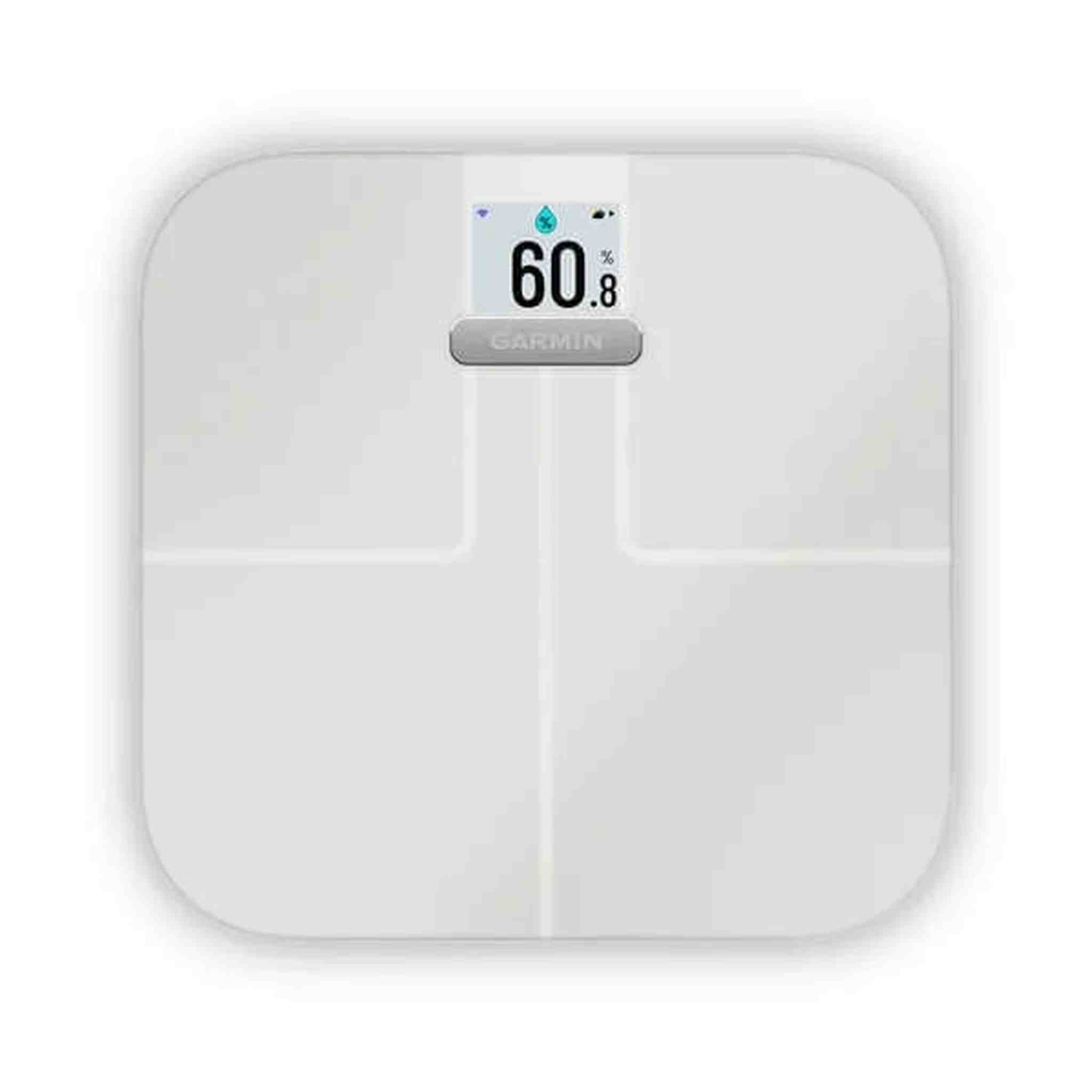 Garmin Index S2, Smart Scale with Wireless Connectivity, Measure Body Fat, Muscle, Bone Mass, Body Water% and More, White