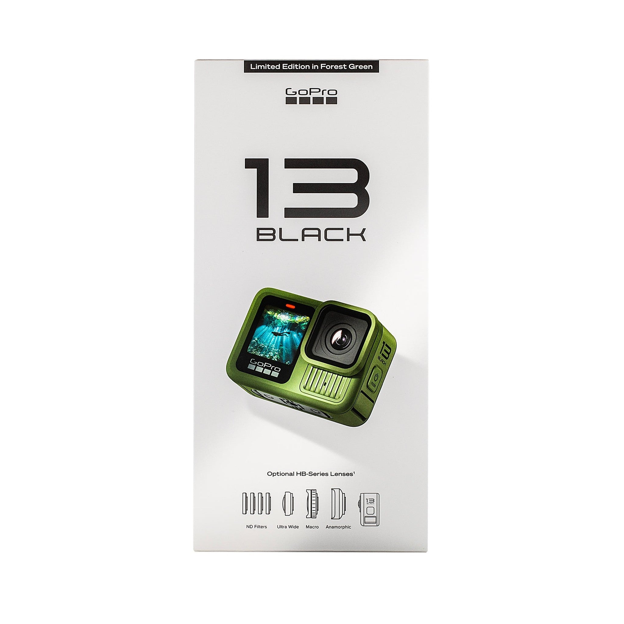 GoPro HERO13 Black in Forest Green Limited Edition - Waterproof Action Camera with 5.3K60 Video, 27MP Photo + Compatability with HB-Series Lenses GoPro
