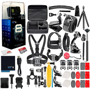 GoPro HERO8 Black Digital Action Camera - With 128GB Card 50 Piece Accessory Kit - All You need Bundle - Used GoPro