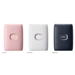 Fujifilm 16767155 Instax Mini Link 2 Smartphone Printer Clay White with 20 Shots Fujifilm