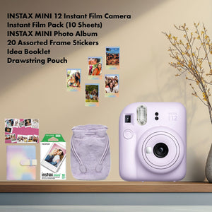 FUJIFILM INSTAX MINI 12 Instant Film Holiday Camera Bundle Lilac Purple Fujifilm