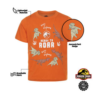 Jurassic World Park -Boys 4 Pack T-Shirt Graphic Short Sleeve Tee Size 5 UNIVERSAL