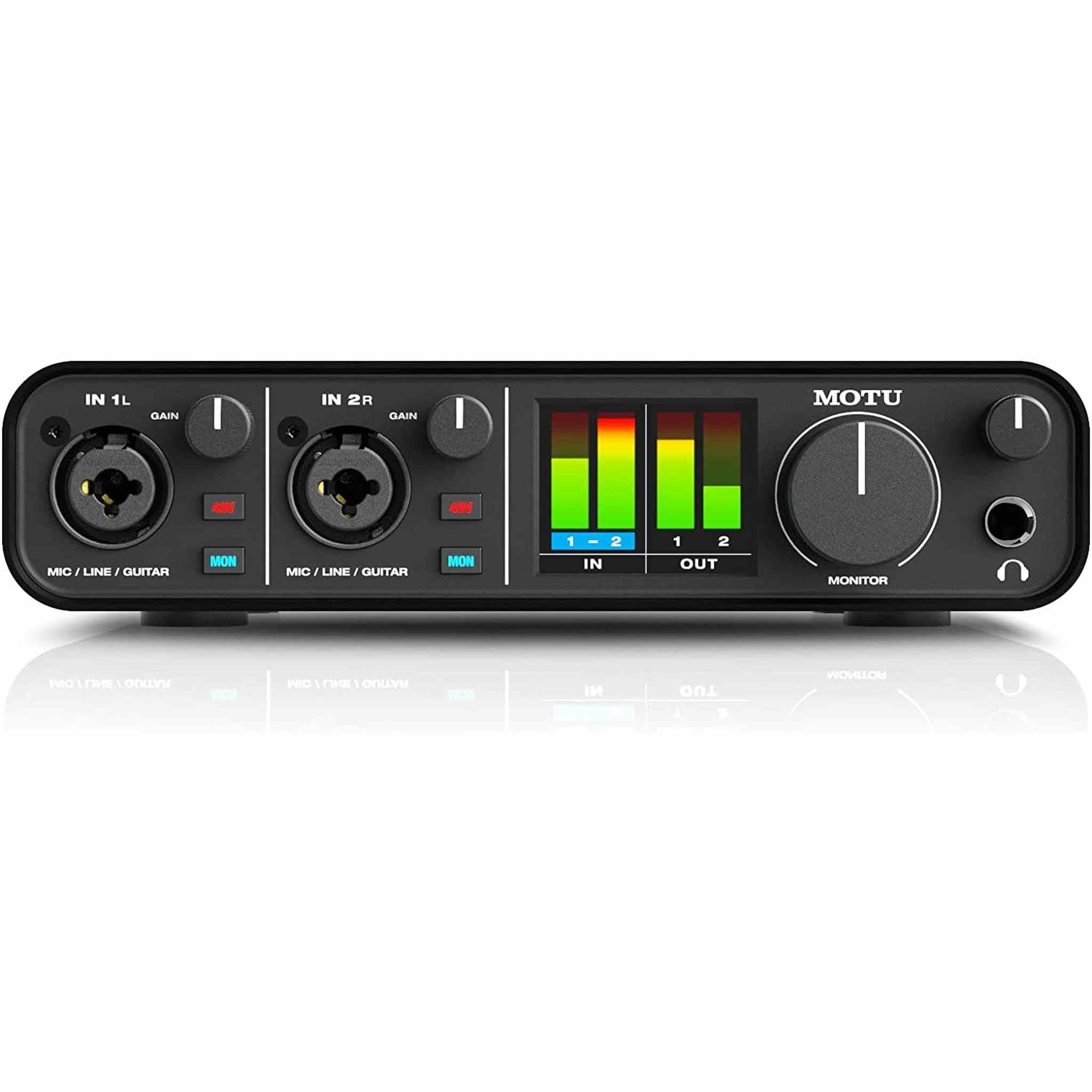 MOTU M2 2x2 USB-C Audio Interface Bundle with Headphone, XLR Cables, and 6Ave Cleaning Kit MOTU