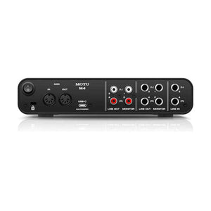 MOTU M4 4x4 USB-C Audio Interface Bundle with Headphone, XLR Cables, and 6Ave Cleaning Kit MOTU