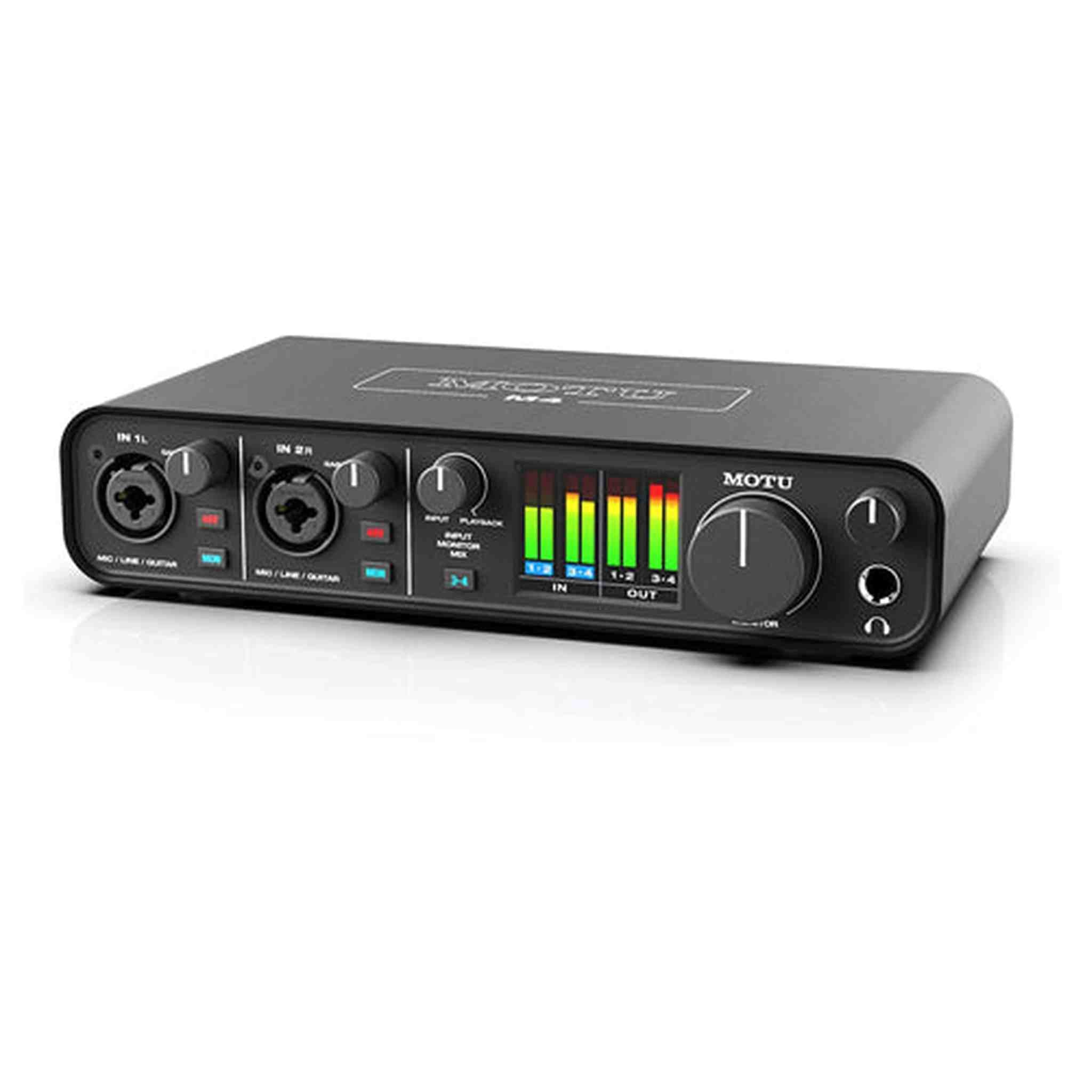 MOTU M4 4x4 USB-C Audio Interface Bundle with Headphone, XLR Cables, and 6Ave Cleaning Kit MOTU