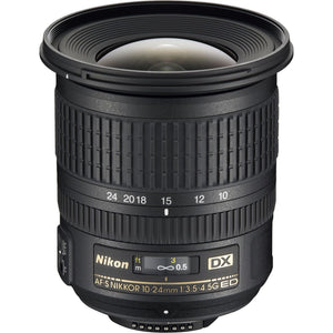 Nikon AF-S DX 10-24mm f/3.5-4.5G ED Lens 2181 Intl Model Bundle - Reconditioned Nikon
