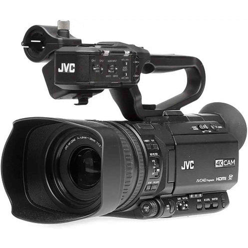 JVC GY-HM250 GY-HM250U UHD 4K Streaming Camcorder + 64GB SDXC Card + 62mm 3 Piece Filter Kit + JVC QAN0067-003 Microphon