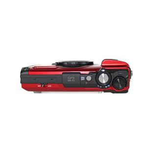 OM SYSTEM Tough TG-7 Red Waterproof Camera, W/ 50 Piece Kit + Extra Battery + More OM SYSTEM