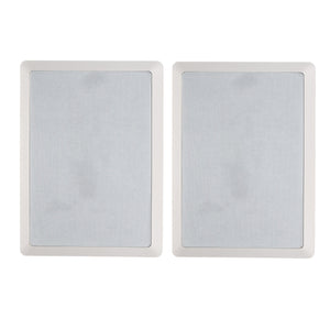 Polk Audio RC85i 2-Way Premium in-Wall 8" Speakers Pair | Perfect for Damp and Humid Indoor/Outdoor Placement White, Paintable Grille Pack of 2