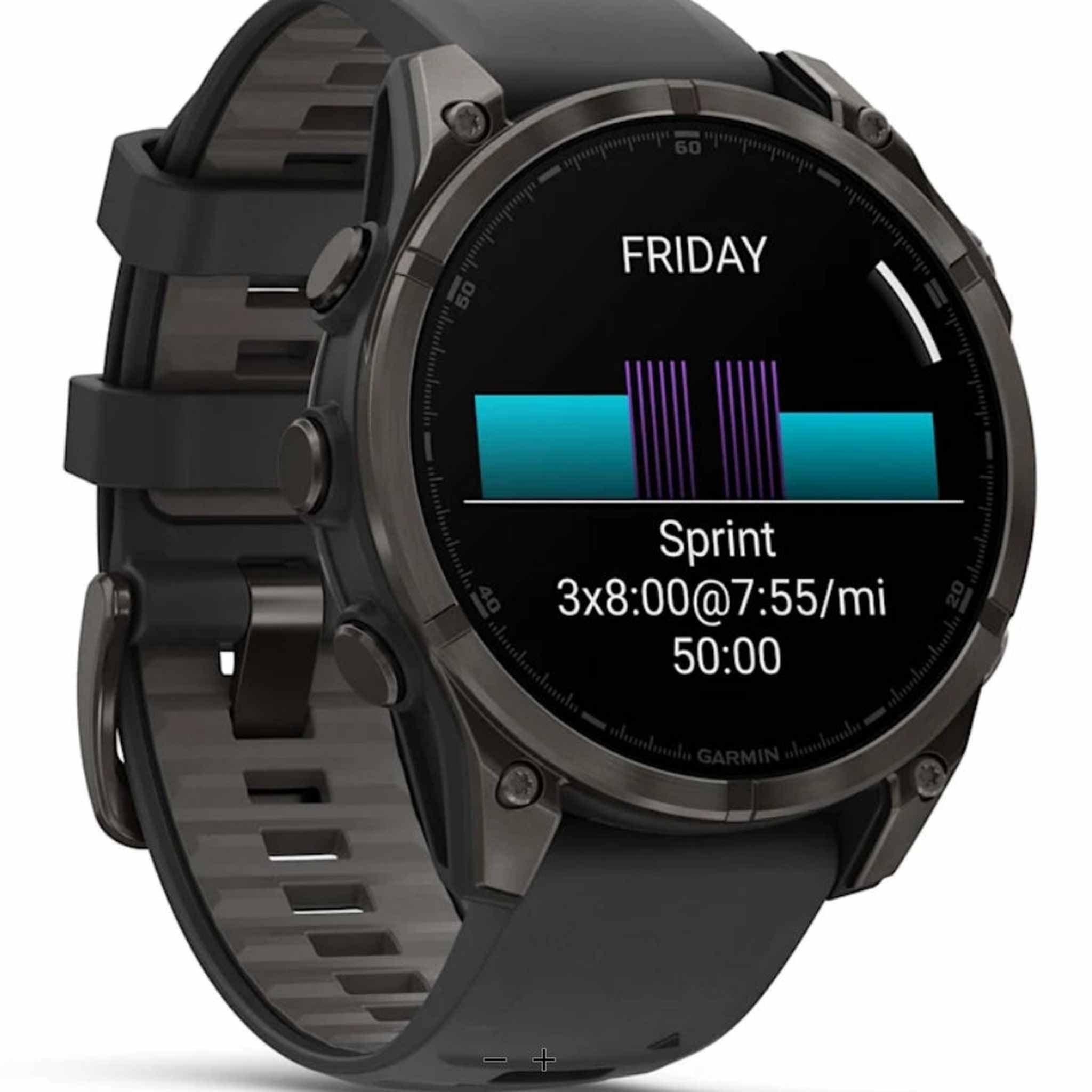 Garmin fēnix® 8, 47 mm, AMOLED, Sapphire, Carbon Gray DLC Titanium with Black/Pebble Gray Silicone Band