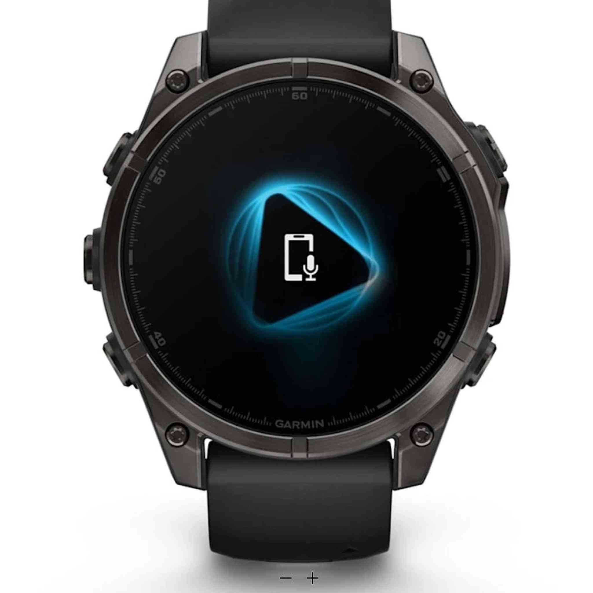 Garmin fēnix® 8, 47 mm, AMOLED, Sapphire, Carbon Gray DLC Titanium with Black/Pebble Gray Silicone Band