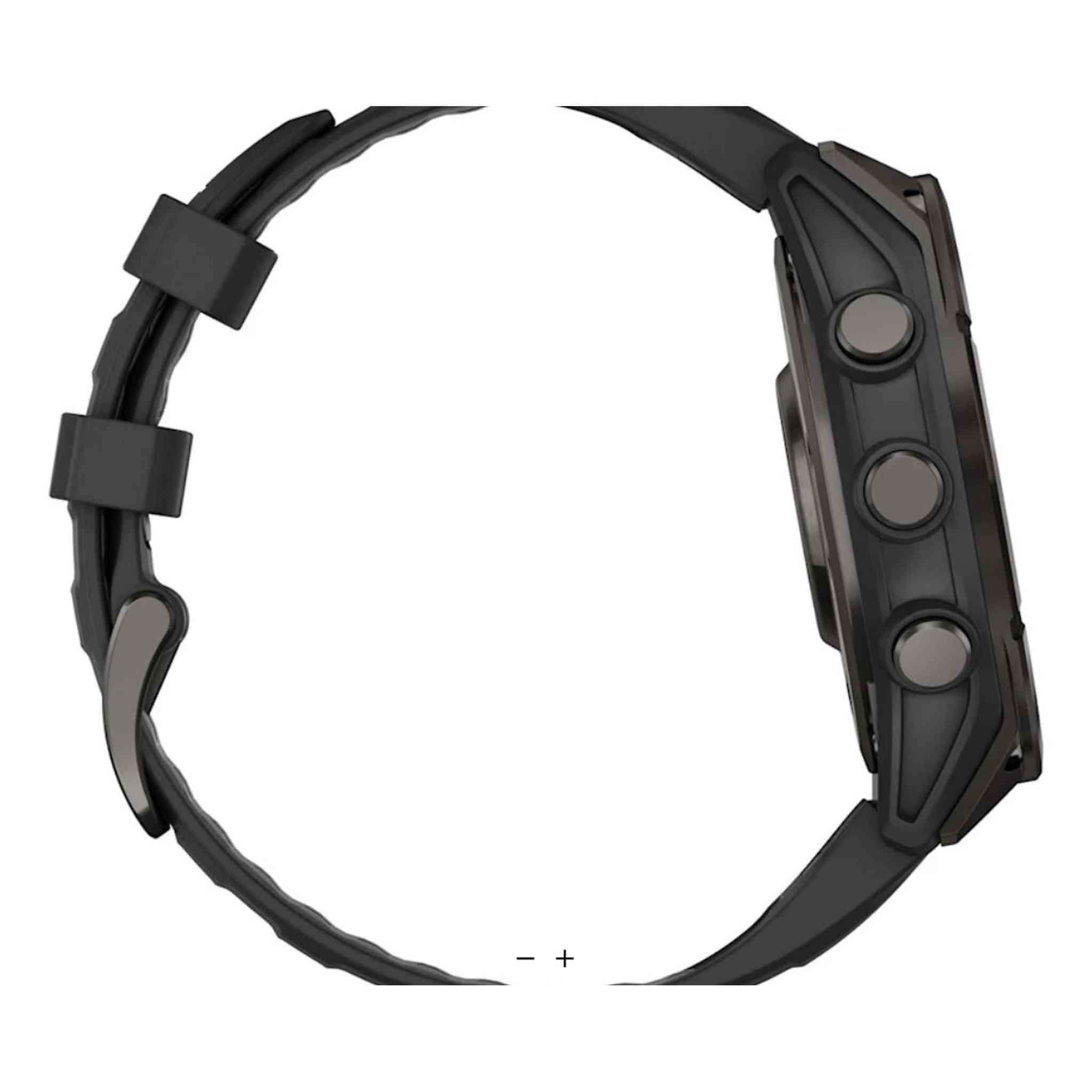 Garmin fēnix® 8, 47 mm, AMOLED, Sapphire, Carbon Gray DLC Titanium with Black/Pebble Gray Silicone Band