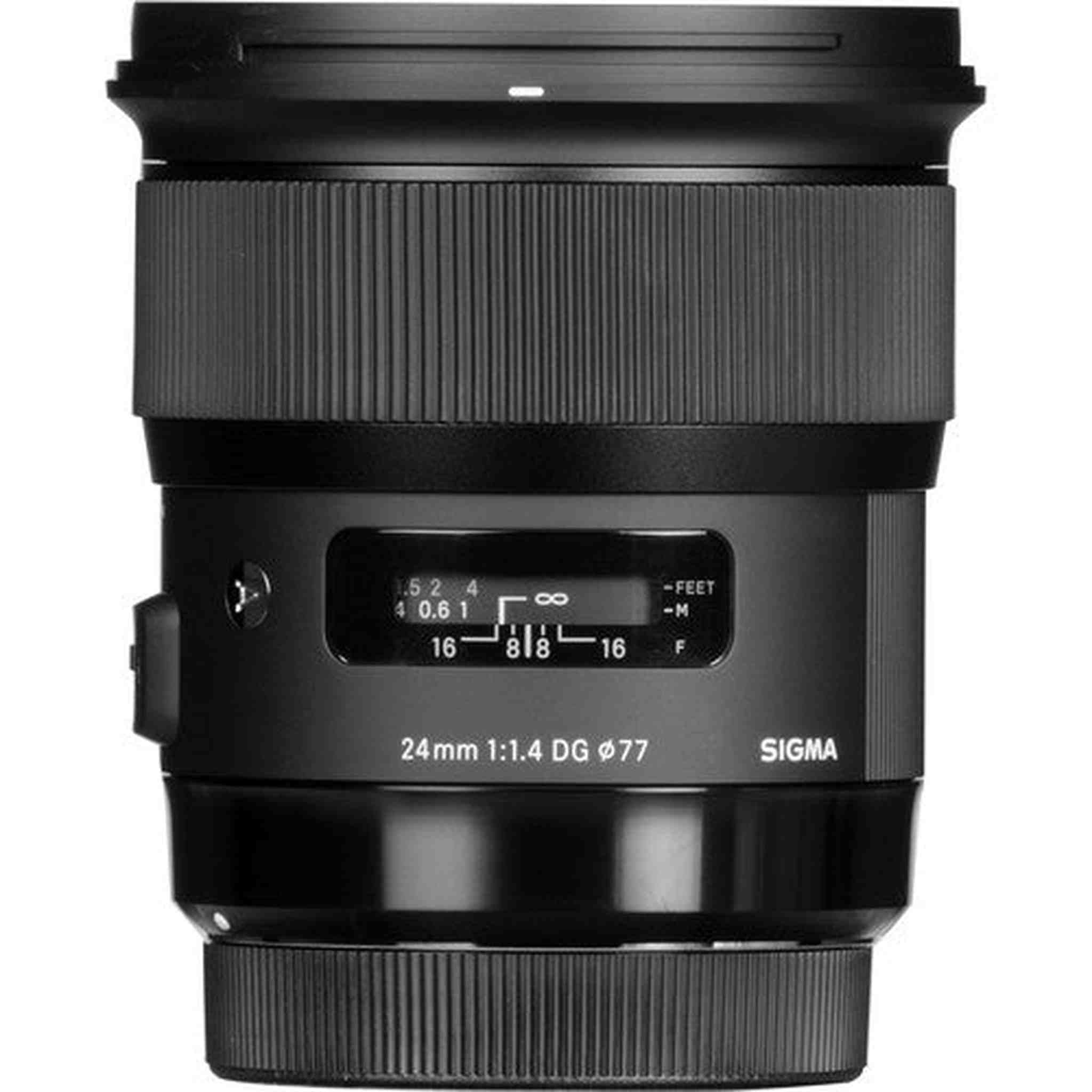 Sigma 24mm f/1.4 DG HSM Art Lens for Canon EF with Cleaning Kit, Tripod, 32GB Memory Kit, Filter Kits, and Padded Case Sigma