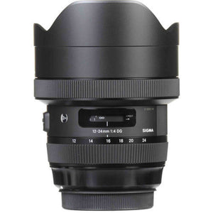 Sigma 12-24mm f/4 DG HSM Art Lens for Canon EF with Cleaning Kit, 57" Full Size Tripod, and 32GB Memory Card Kit Sigma