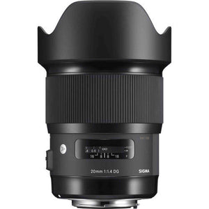 Sigma 20mm f/1.4 DG HSM Art Lens for Nikon F with Cleaning Kit, Full Size Tripod, USB Card Reader, and 32GB Memory Kit Sigma