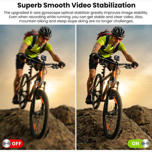 SJCAM SJ11 Active 4K Dual Touchscreen Action Camera Accessory Bundle SJCAM