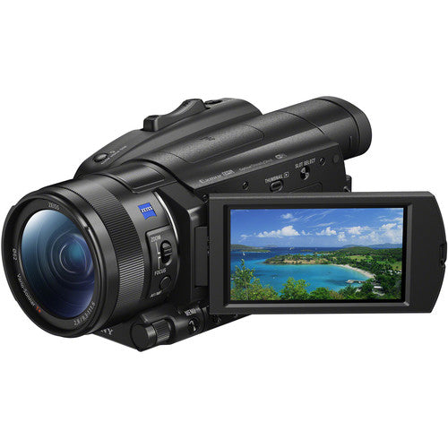 Sony Handycam FDR-AX700 4K HD Video Camera Camcorder + 2 Extra Batteries and Charger + 128GB Memory Card + Case + M