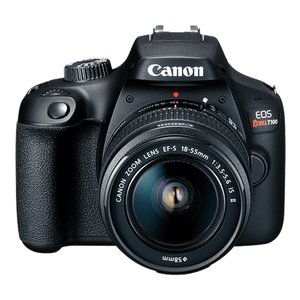 Canon EOS Rebel T100 / 4000D DSLR Camera with 18-55mm Lens + 64GB Card + More - Reconditioned Canon