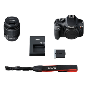 Canon EOS Rebel T100 / 4000D DSLR Camera with 18-55mm Lens + 64GB Card + More - Reconditioned Canon