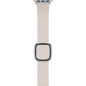 Apple Original 38mm Modern Buckle Replacement Band for Apple Watches MJ582ZM/A Stainless Steel Buckle, Soft Pink Leather Band, Watch Not Included - Medium Apple