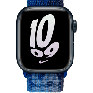 Apple - 41mm Nike Sport Loop in Game Royal/Midnight Navy Apple