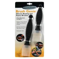 Brush Genie Set of 2 Silicone Basting and Pastry Brushes