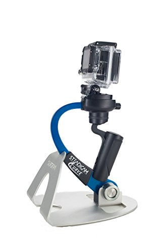 Steadicam CURVE-BK Handheld Video Stabilizer and grip for GoPro Hero Cameras 3, 4 Black & Hero 5 (Blue)