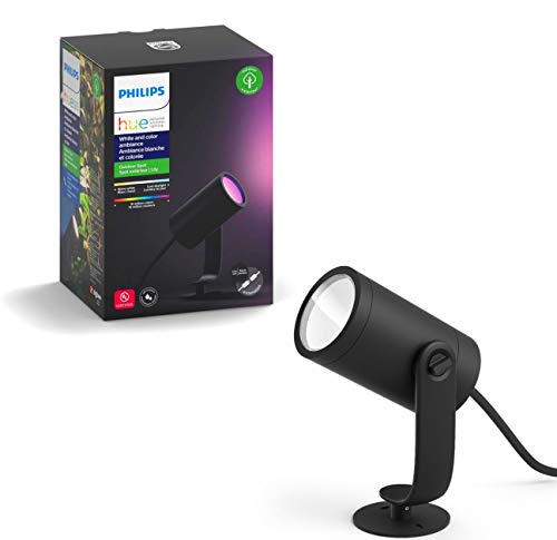 Philips Hue Lily White & Color Outdoor Smart Spot light Extension (Hue Hub & Power Source required), 1 Hue White & Color