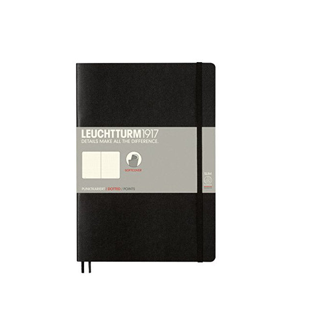 LEUCHTTURM1917 - Composition B5 Dotted Softcover Notebook (Black) - 123 Numbered Pages