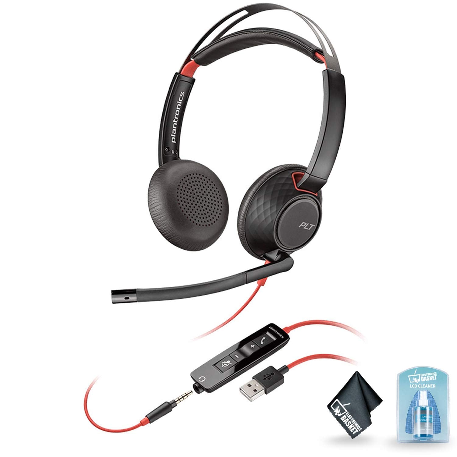 Plantronics Blackwire 5220, C5220, USB-A, Stereo - Headset with Accessories