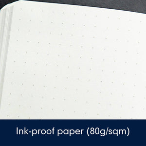 Leuchtturm1917 Medium A5 Dotted Hardcover Notebook Navy - 249 Numbered Pages Leuchtturm
