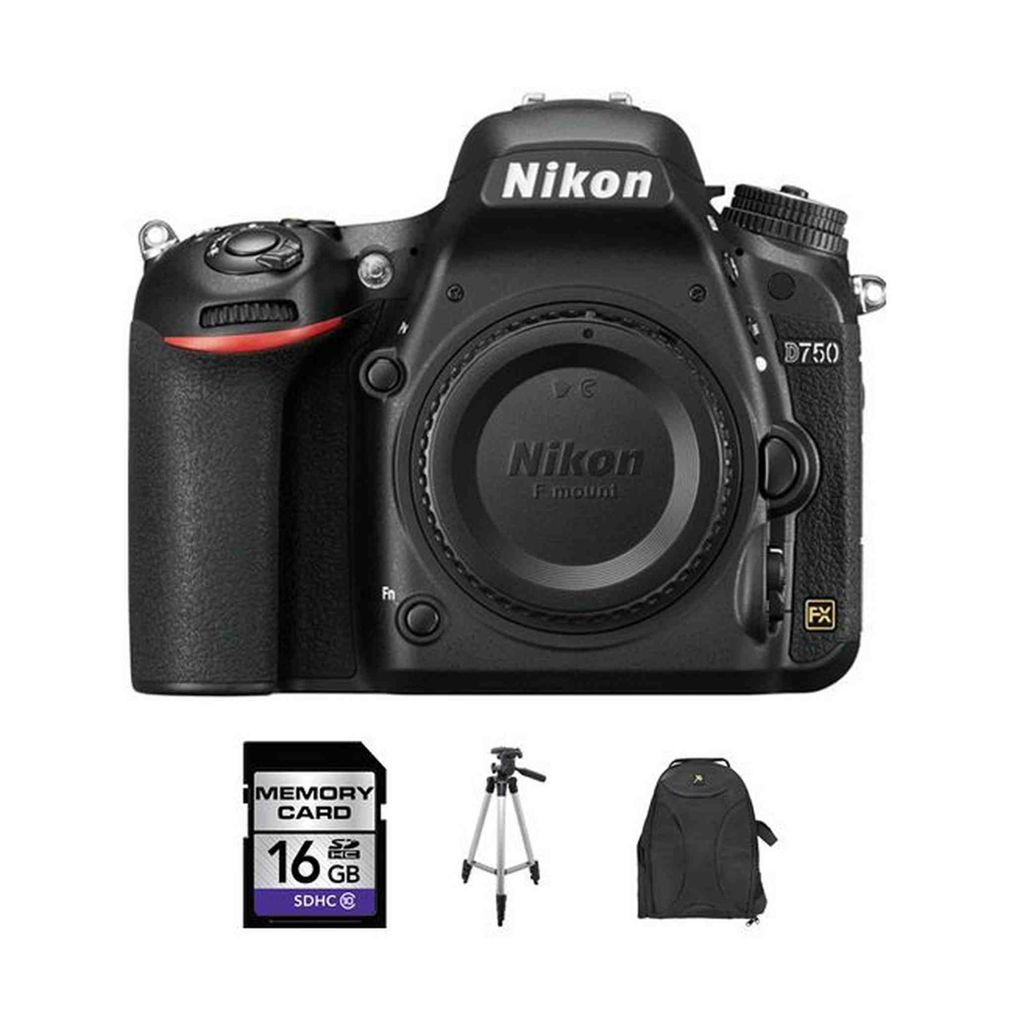 Nikon D750 DSLR Camera 16GB Bundle Nikon