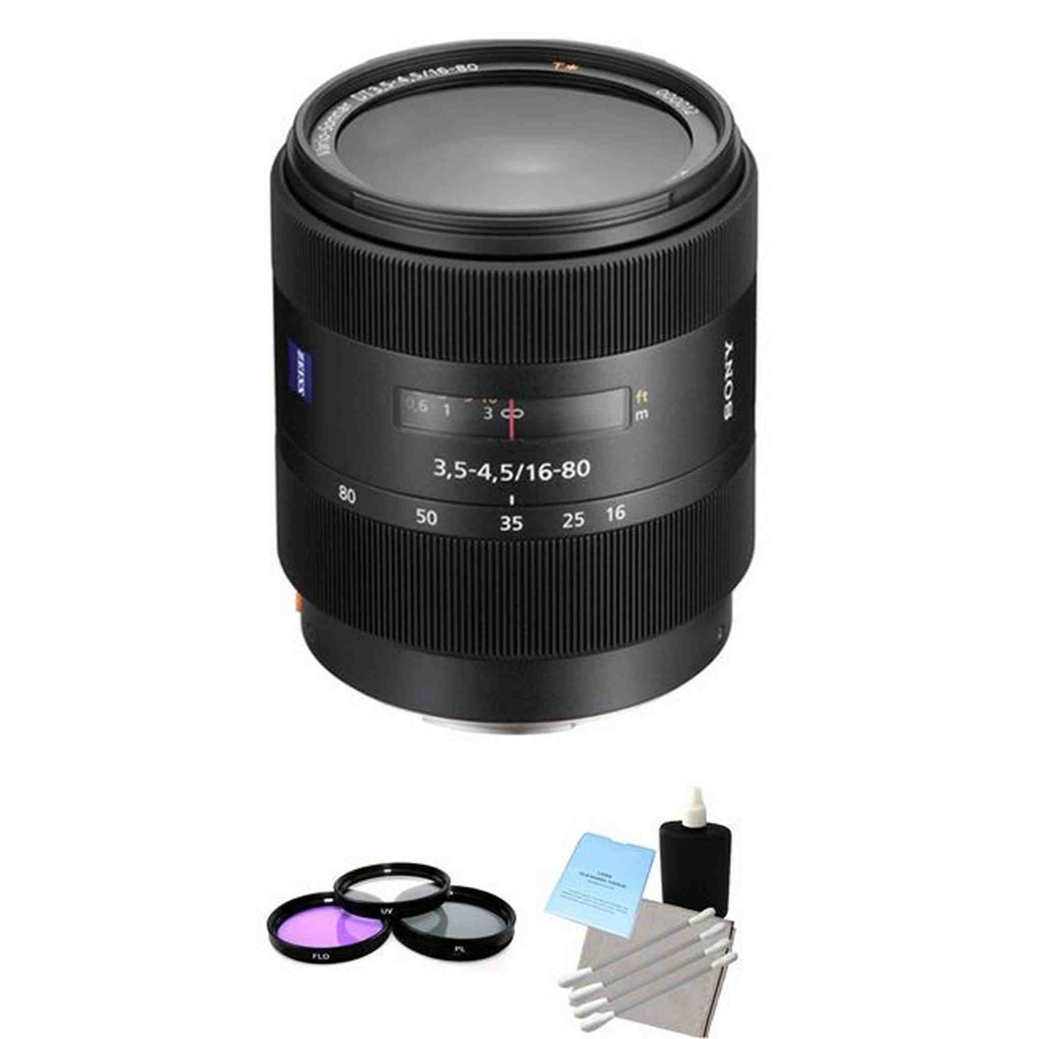 Sony 16-80mm F/3.5-4.5 DT Lens + UV Kit & Cleaning Kit Pro Bundle Sony