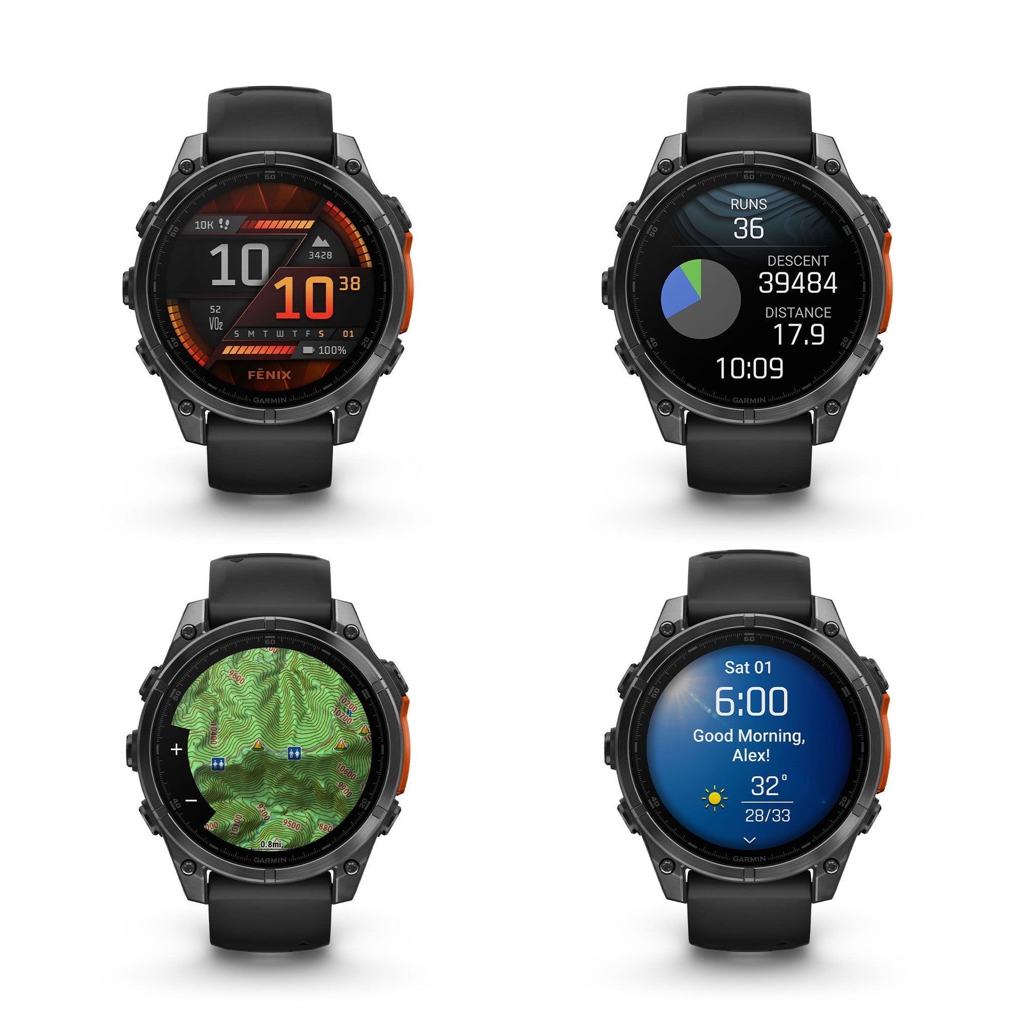 fenix 8 – 47 mm, AMOLED, Slate Gray with Black Silicone Band