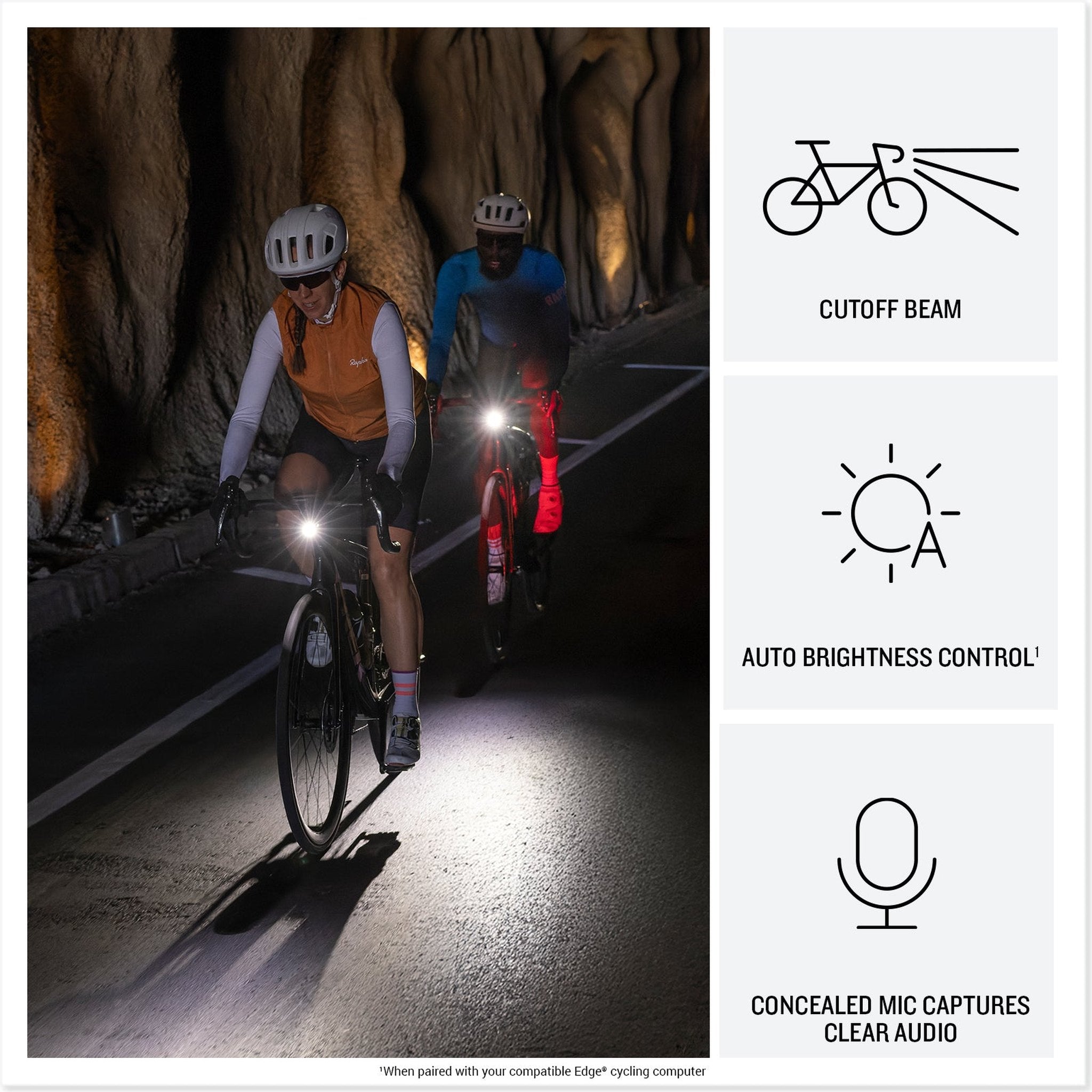 Garmin Varia Vue Headlight Camera + Edge 1050 Premium Cycling Computer Bundle