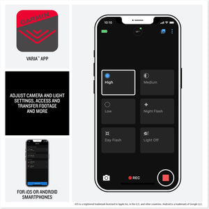 Garmin Varia Vue Headlight Camera + Edge 1050 Premium Cycling Computer Bundle