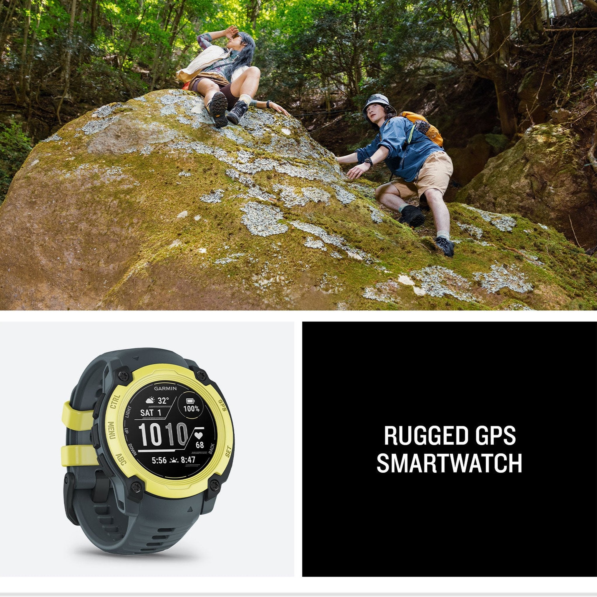 Garmin Instinct E 40mm, Outdoor GPS Smartwatch Electric Lime/Twilight