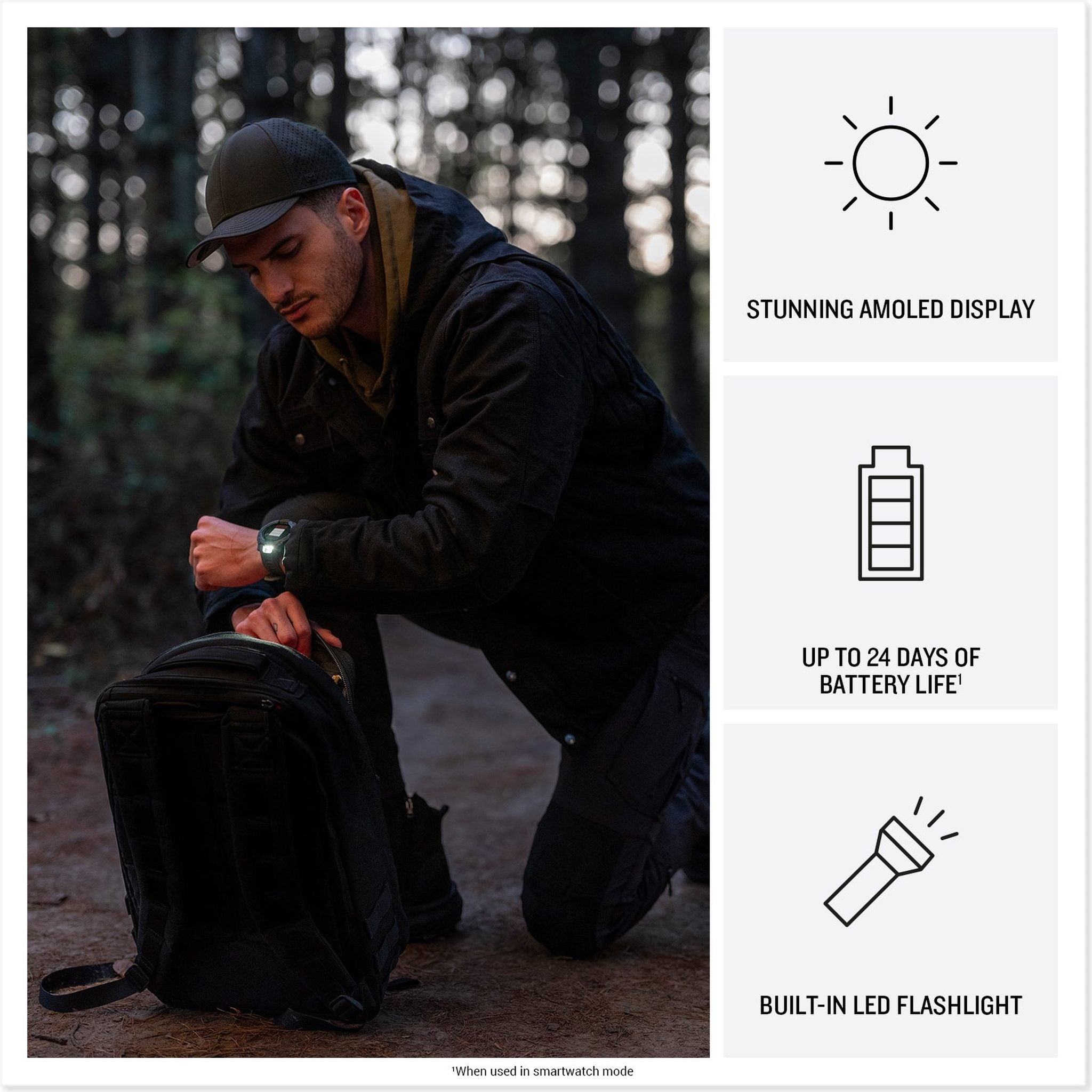 Garmin Instinct 3, 50mm, AMOLED, Tactical Edition, Bundle Garmin