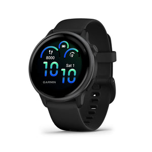 Garmin Vivoactive 6 Fitness GPS Smartwatch-Slate with Black Silicone Band