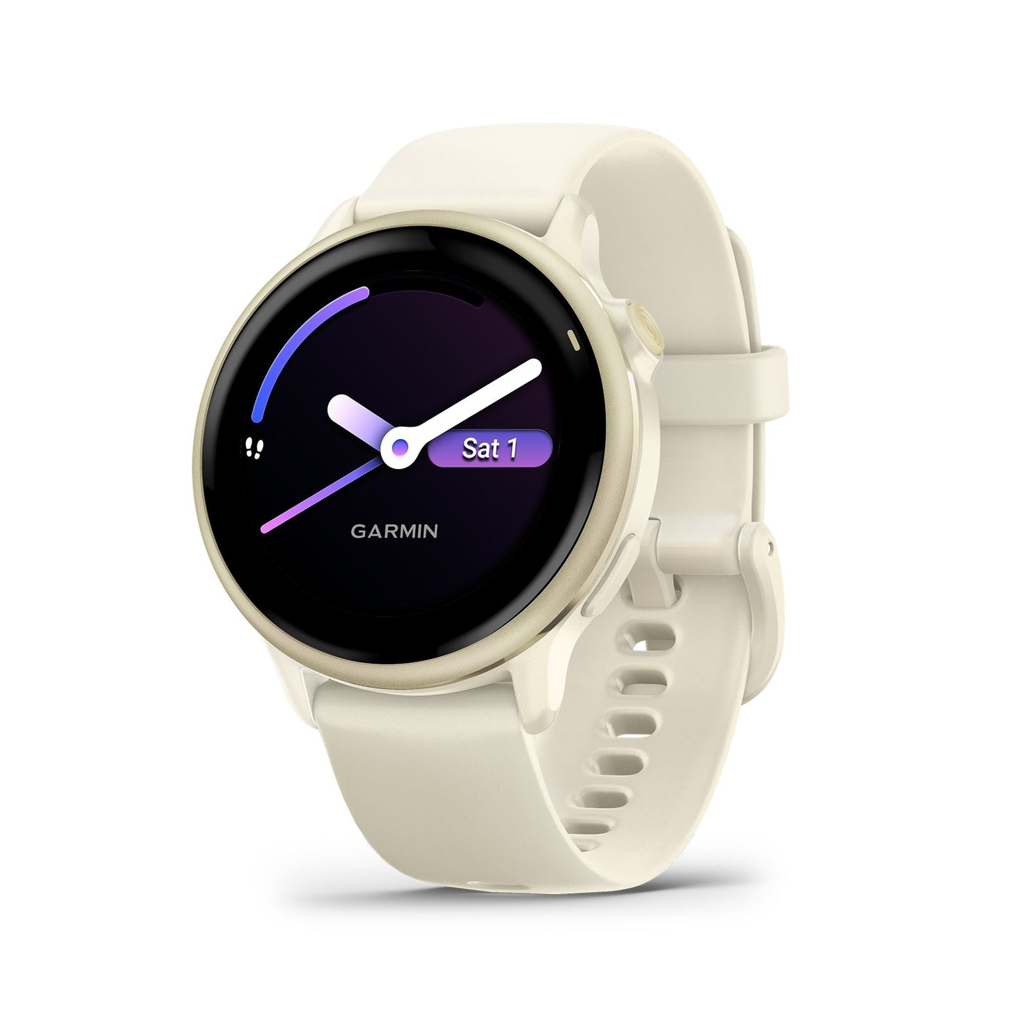 Garmin Vivoactive 6 Fitness GPS Smartwatch Lunar Gold with Bone Silicone Band