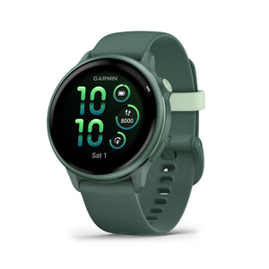 Garmin Vivoactive 6 Fitness GPS Smartwatch Metallic Jasper Green with Green Band