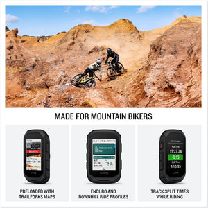 Garmin Edge MTB, Rugged GPS Bike Computer Advanced Tracking for Mountain Bikers