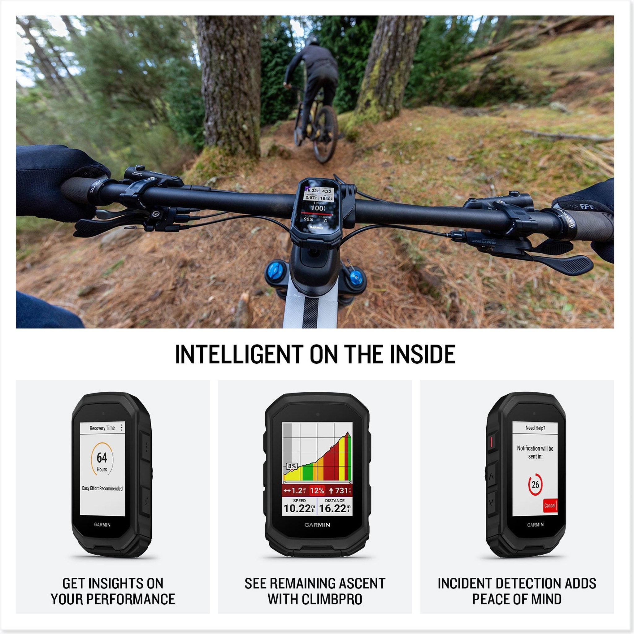 Garmin Edge MTB, Rugged GPS Bike Computer Advanced Tracking for Mountain Bikers