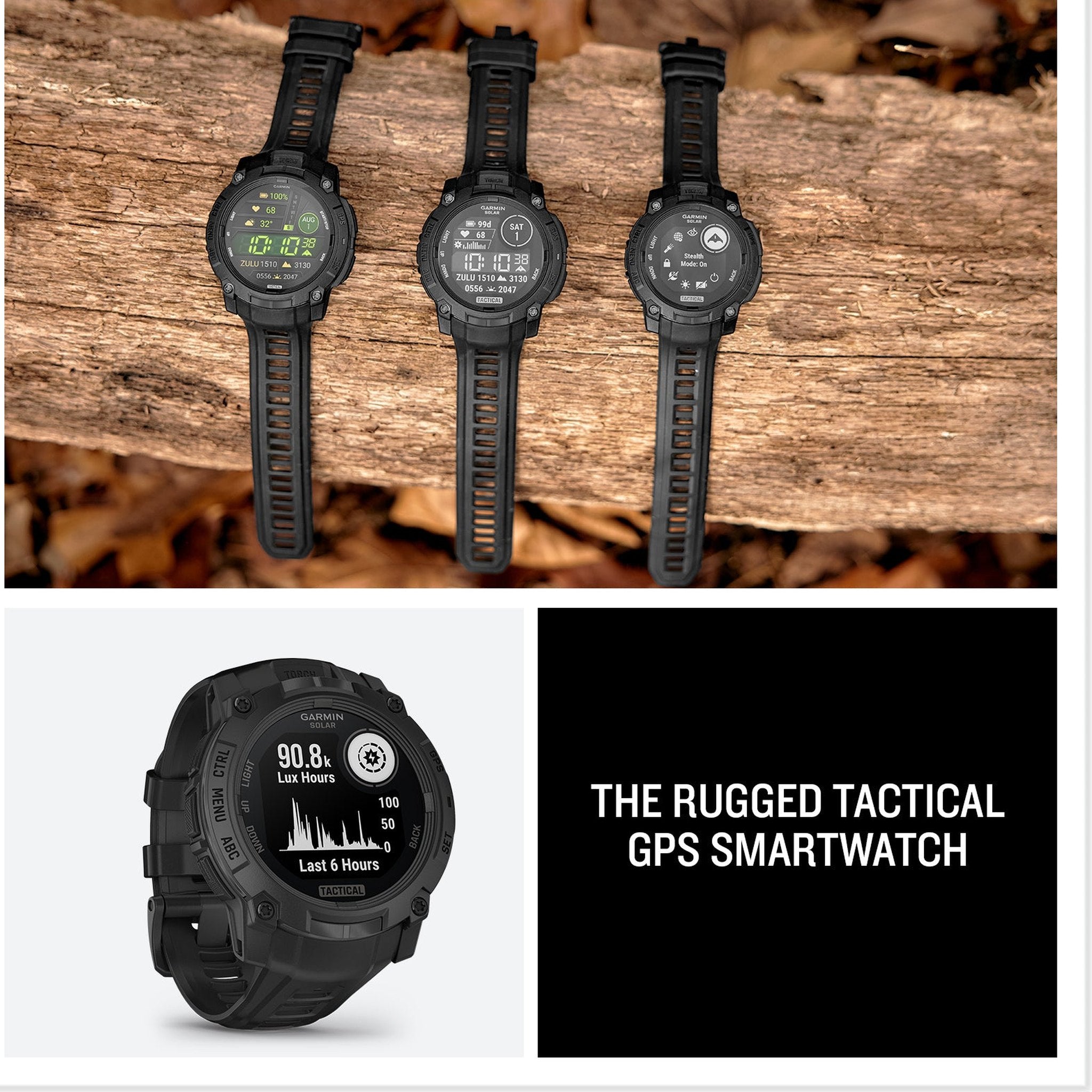 Garmin Instinct 3, 50mm, Solar, Tactical Edition, Bundle