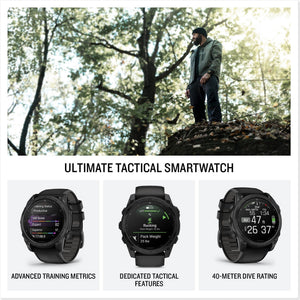 Garmin tactix 8 51mm, AMOLED Display, Premium Tactical GPS Smartwatch, Includes Applied Ballistics Ultralight Solver