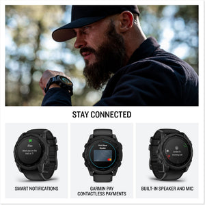 Garmin tactix 8 51mm, Solar Charged Display, Premium Tactical GPS Smartwatch, Includes Applied Ballistics Ultralight Solver
