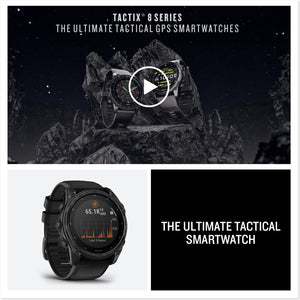 Garmin tactix 8 51mm, Solar Charged Display, Premium Tactical GPS Smartwatch, Includes Applied Ballistics Ultralight Solver