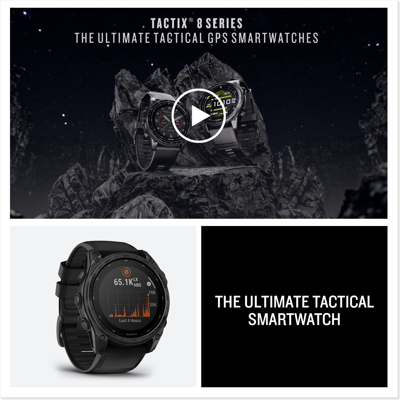 Garmin tactix® 8 51mm, Solar Charged Display, Premium Tactical GPS Smartwatch, Includes Applied Ballistics Ultralight Solver