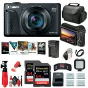 Canon PowerShot SX740 HS Digital Camera Black 2955C001 + 64GB Card Advanced Bundle