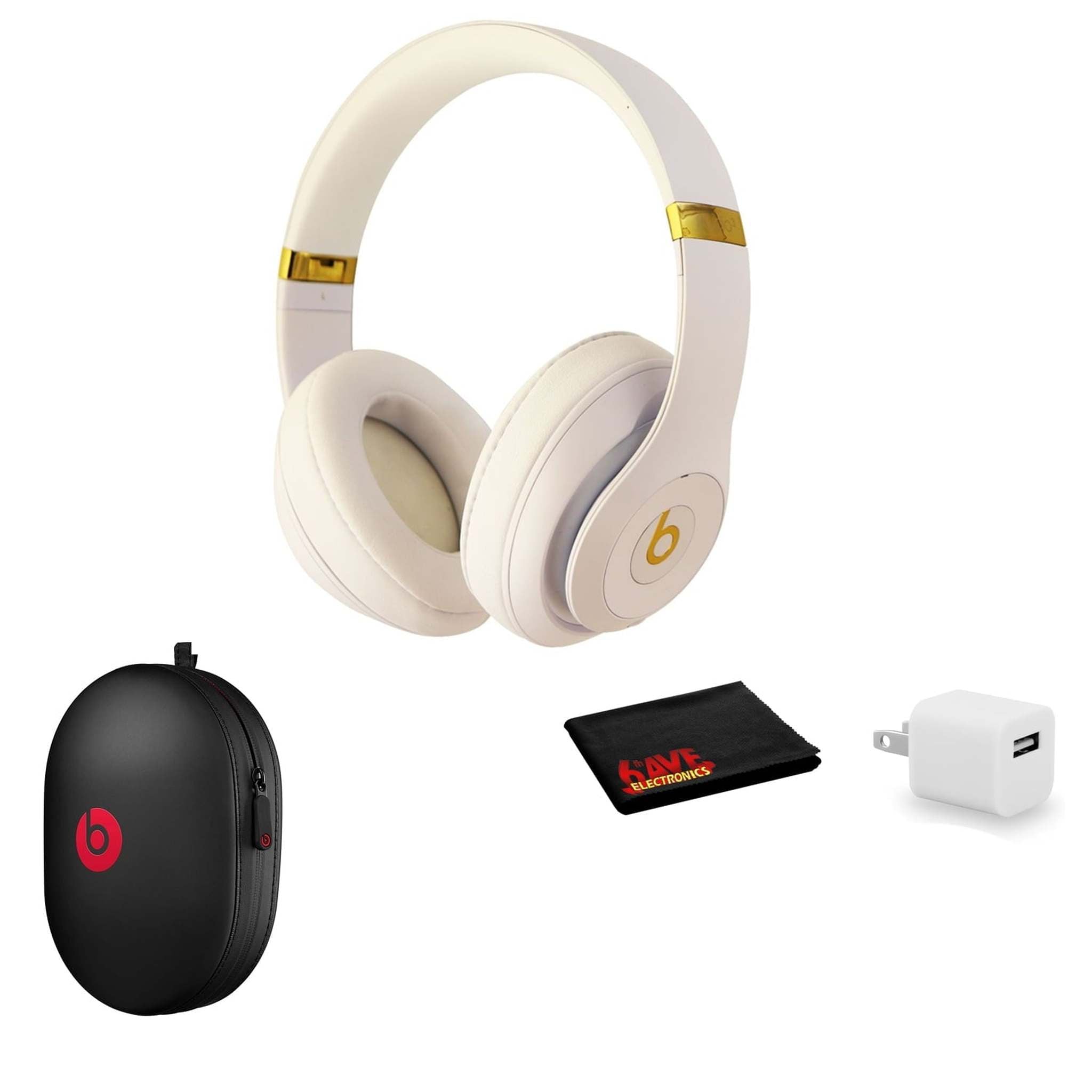 Beats Studio3 Wireless Series Over-Ear Headphones - Matte White/Gold MQ572LL/A Kit with USB adapter